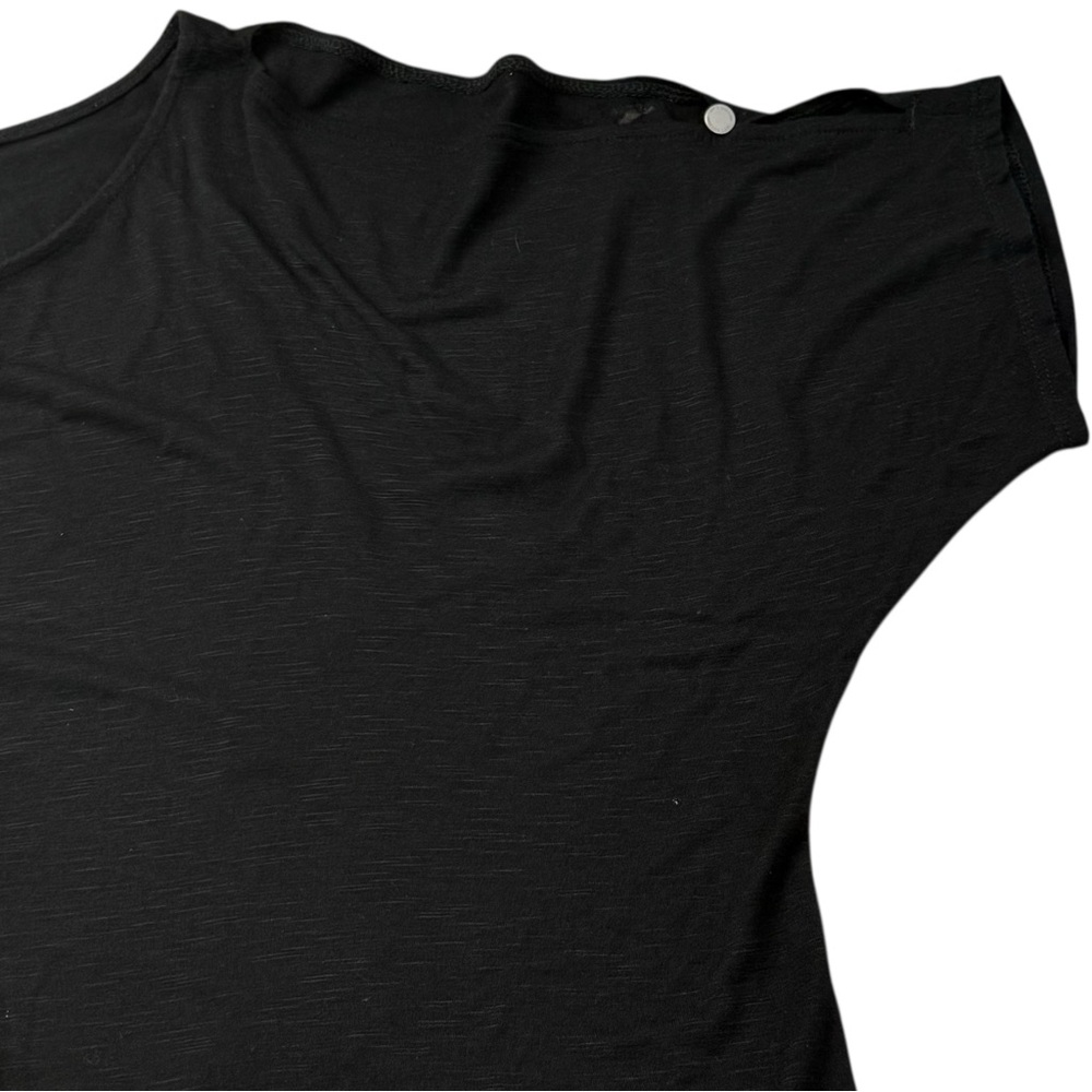 Jones New York Tunic Top Womens L Black Cold Shoulder Stretch Knit Casual - Picture 10 of 11